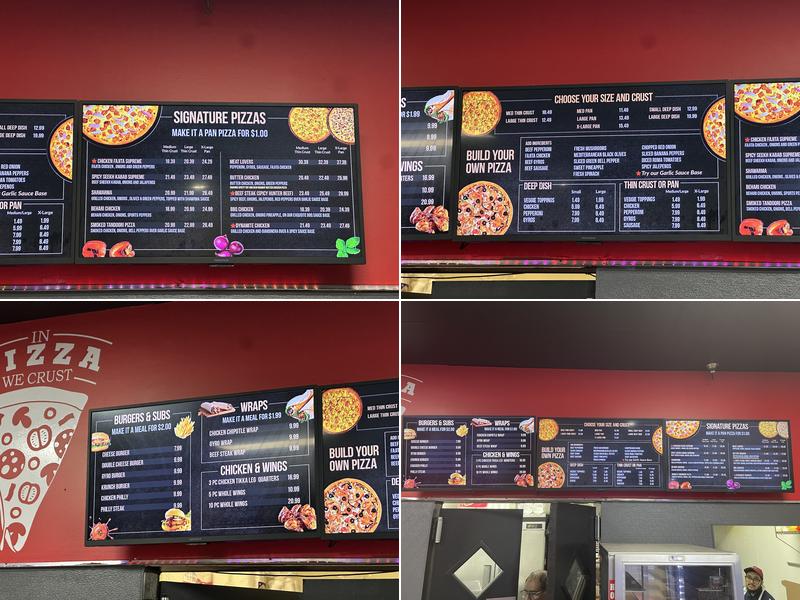 Pizza Track Menu