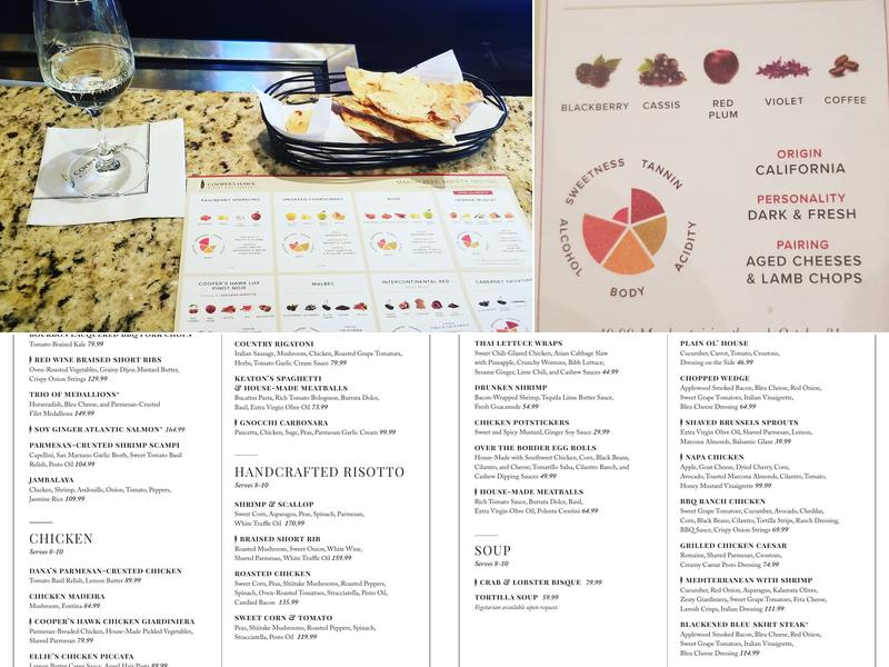 Cooper's Hawk Winery & Restaurant- Burr Ridge Menu