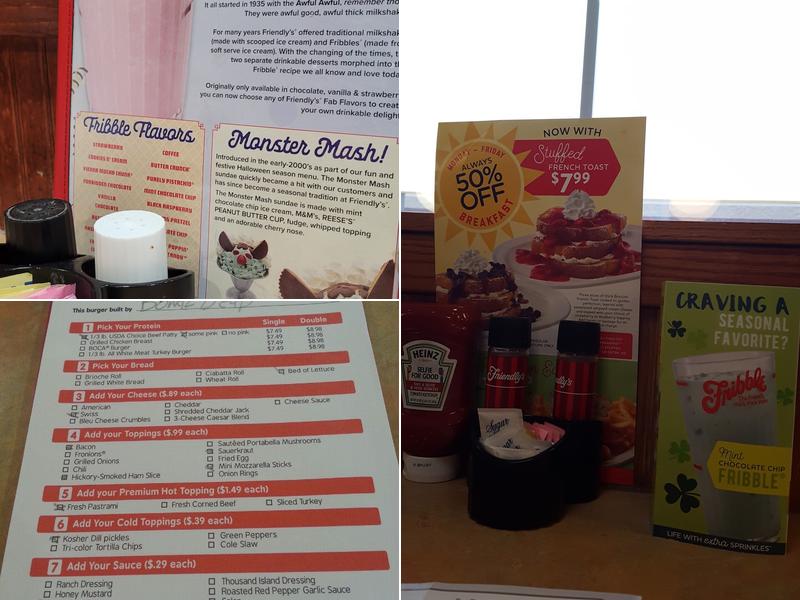 Friendly's Menu