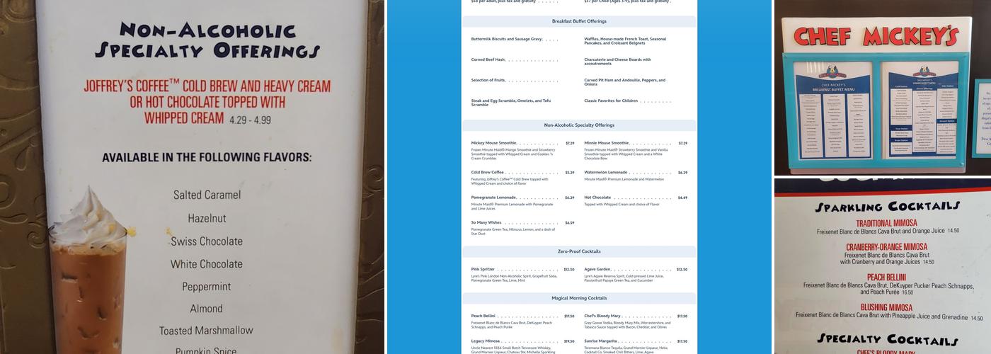 Chef Mickey's Menu