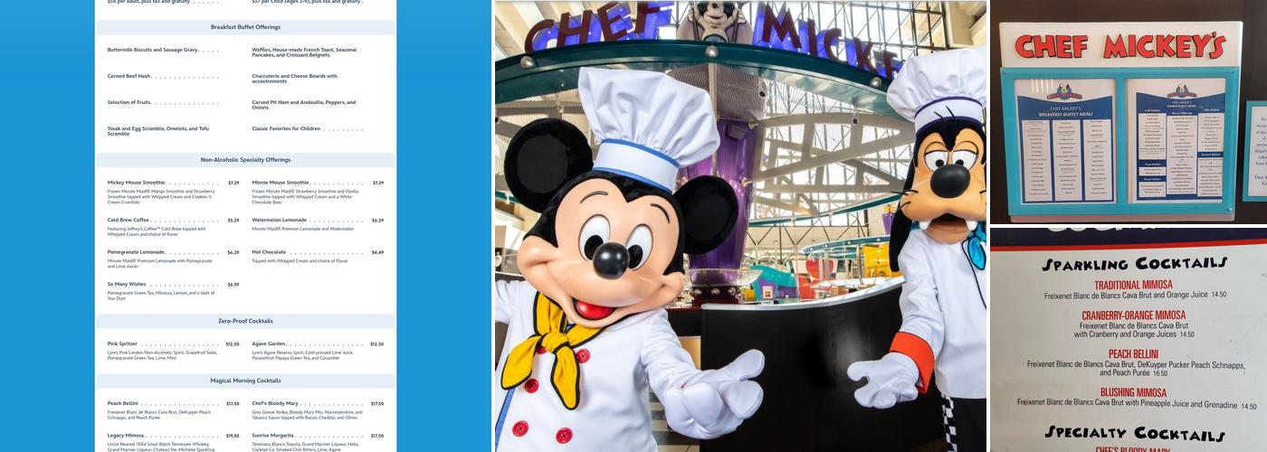 Chef Mickey's Menu
