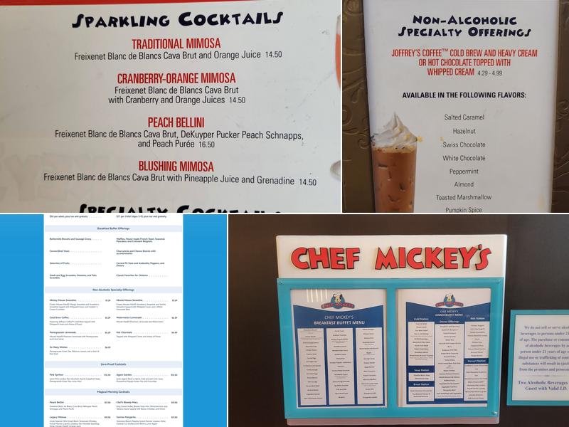 Chef Mickey's Menu