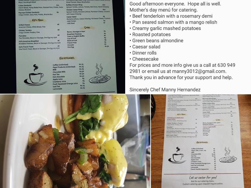 Manny's cafe Menu
