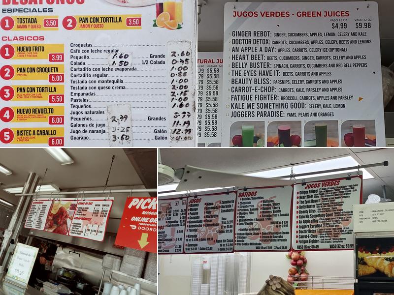 El Palacio de los Jugos Menu