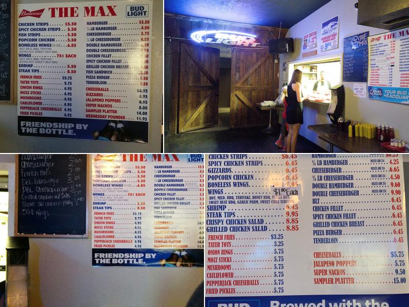 Max Bar & Grill Menu