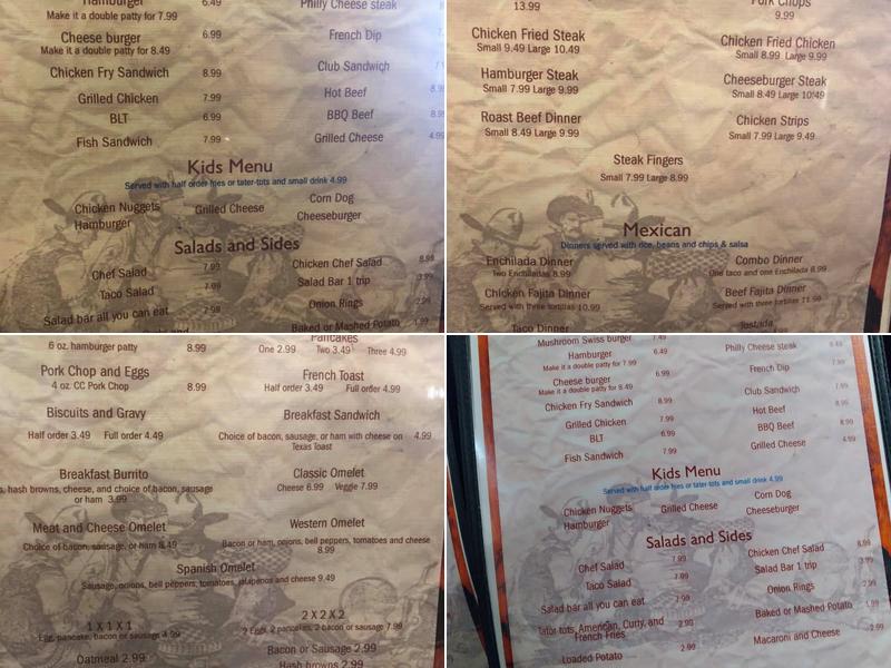 Blue Hereford Menu