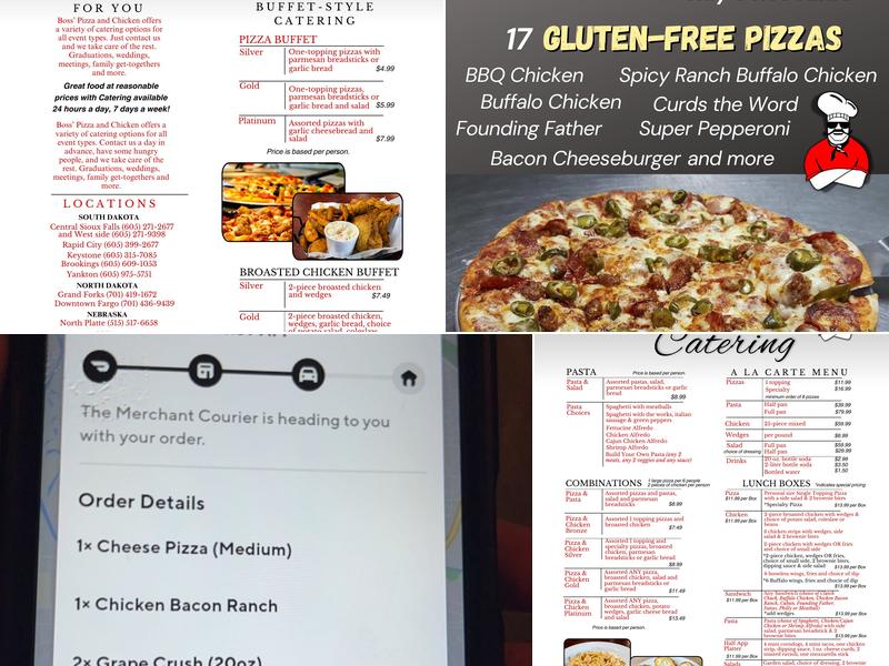 Boss' Pizza & Chicken Menu