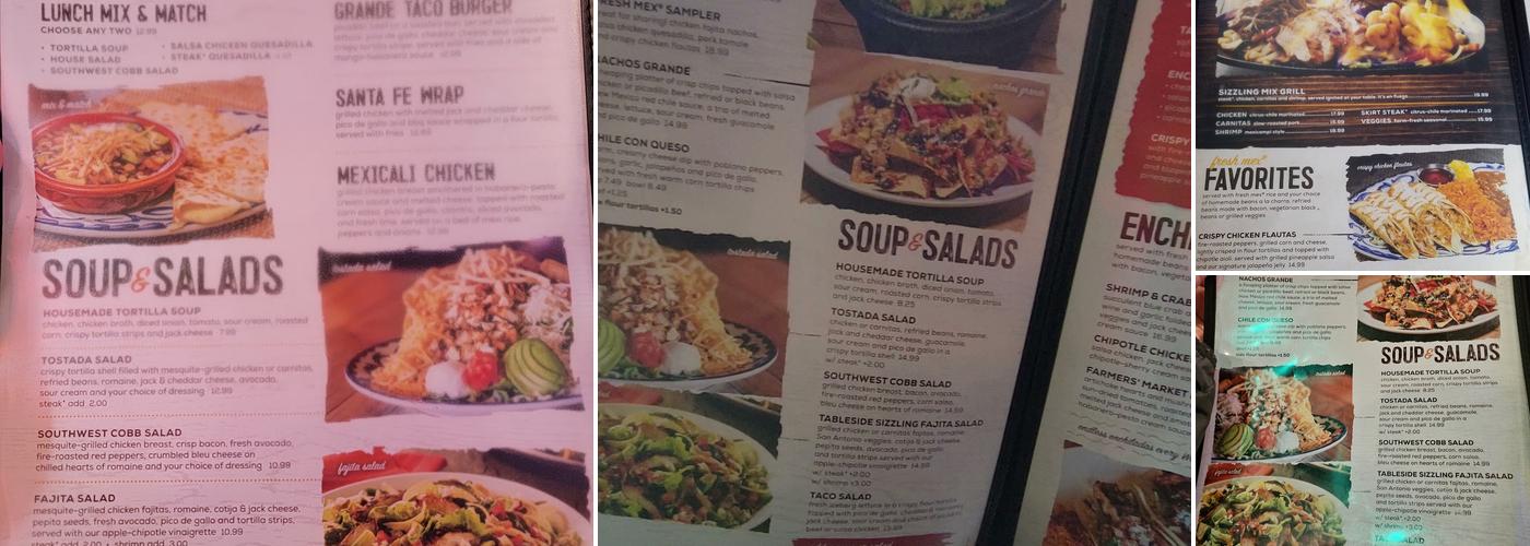 Chevys Fresh Mex Menu
