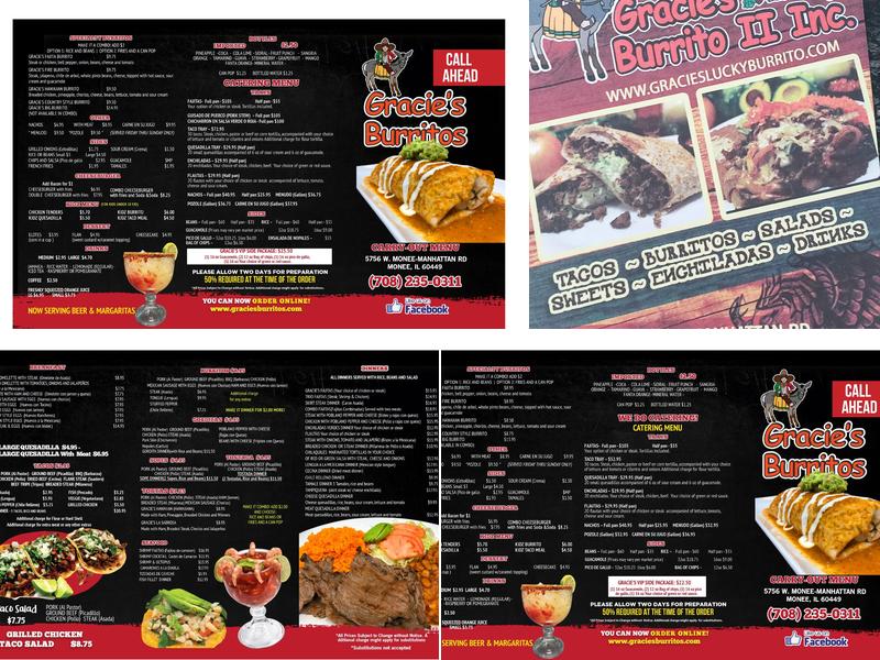 Gracie's Burritos Menu