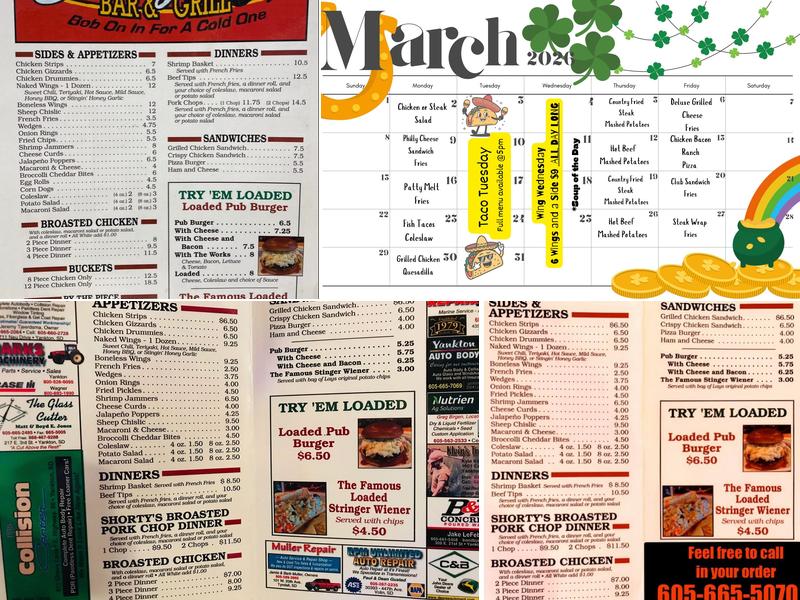 Stringers Bar & Grill Menu