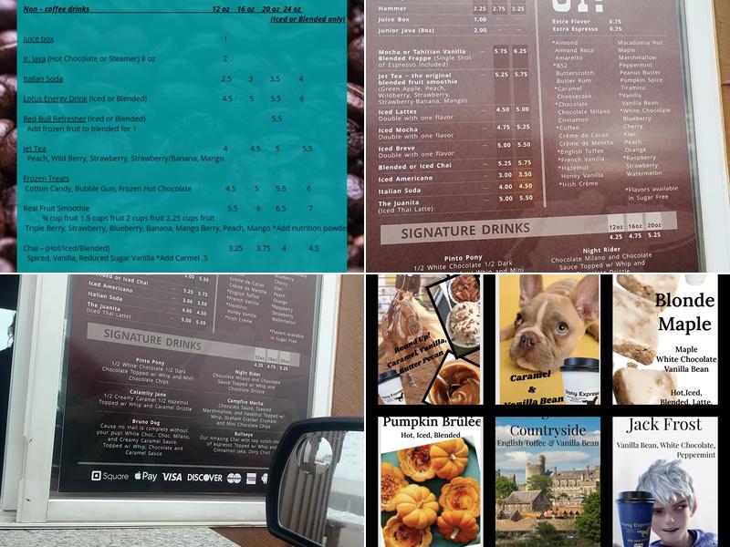 Pony Express-O Menu