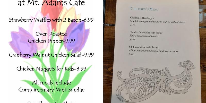 The Bistro In Randle Menu