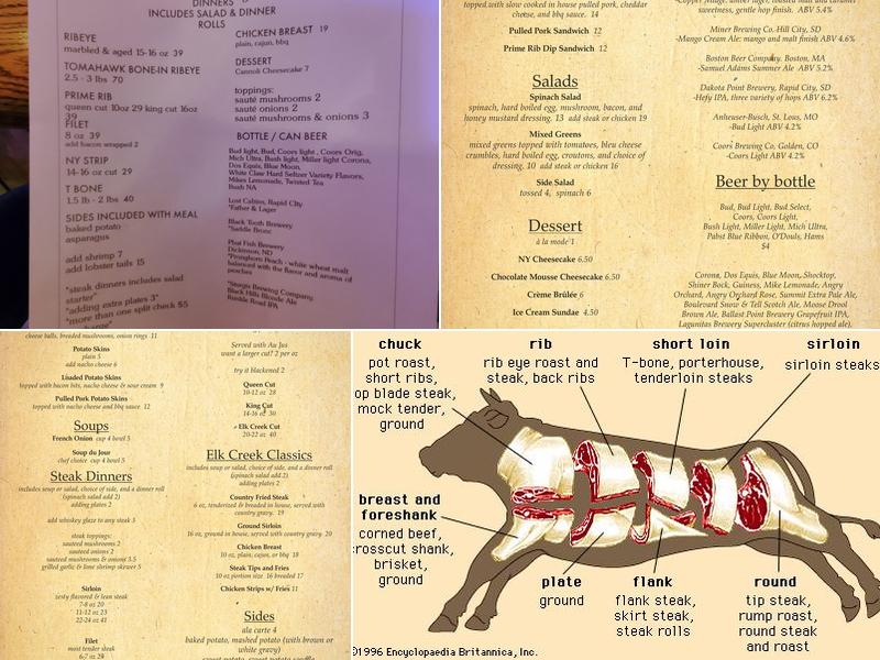 Elk Creek Resort & Receptions Menu