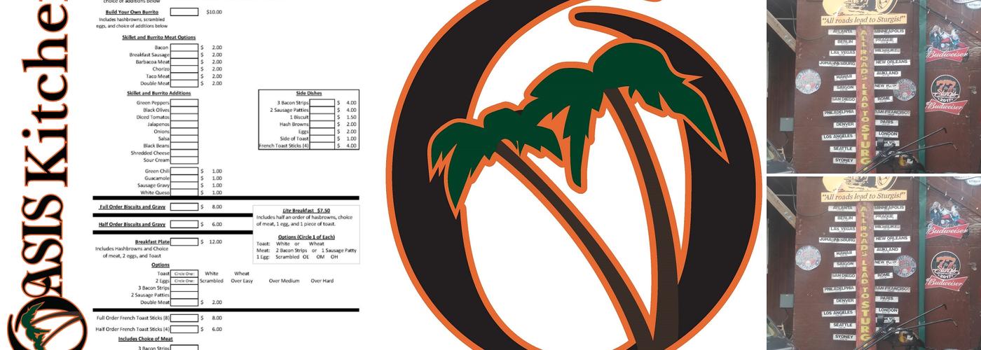 Oasis Bar & Fireside Lounge Menu