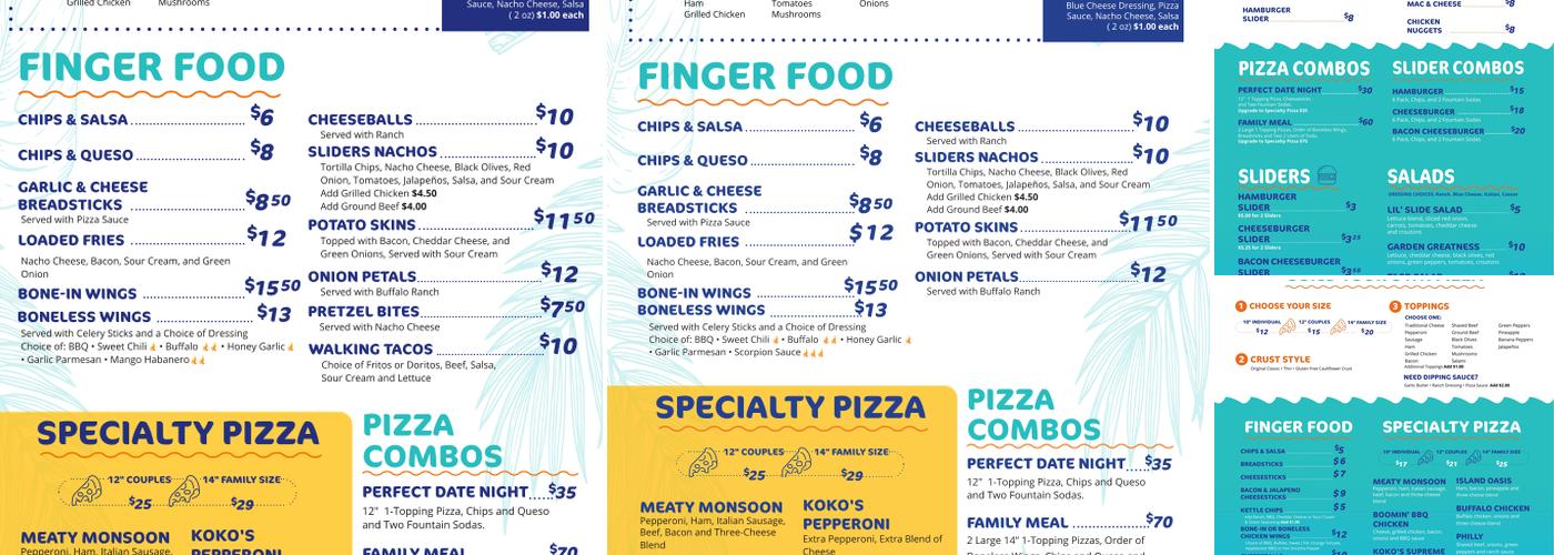 Sliders Bar & Grill Menu