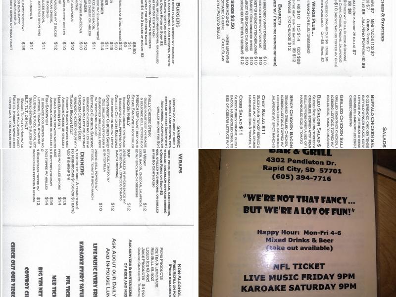 Joe's Place Bar & Grill Menu