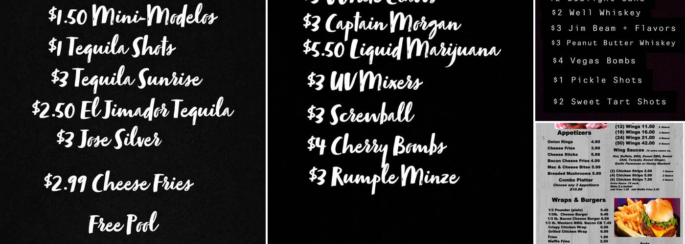 Champs Bar & Grill Menu