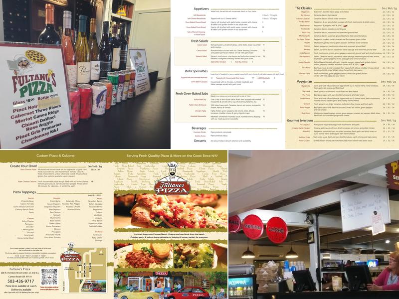 Fultano's Pizza Menu