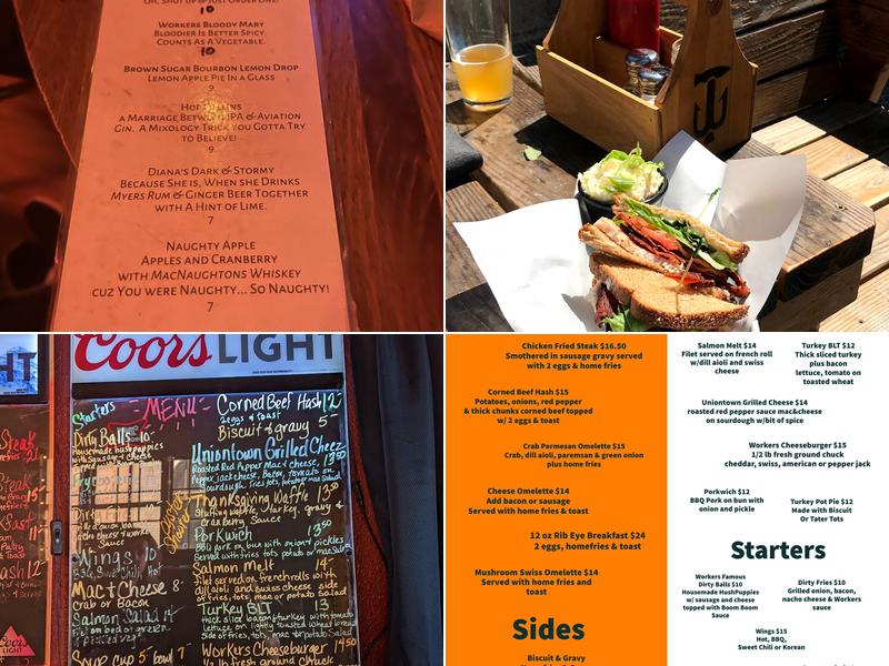 Workers Tavern Menu