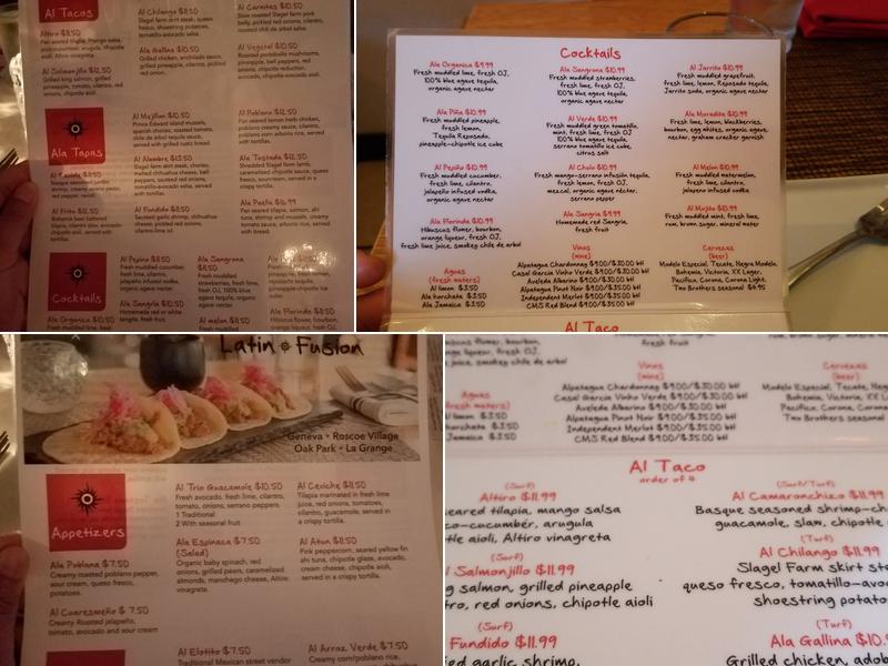 Altiro Latin Fusion- On Third Menu