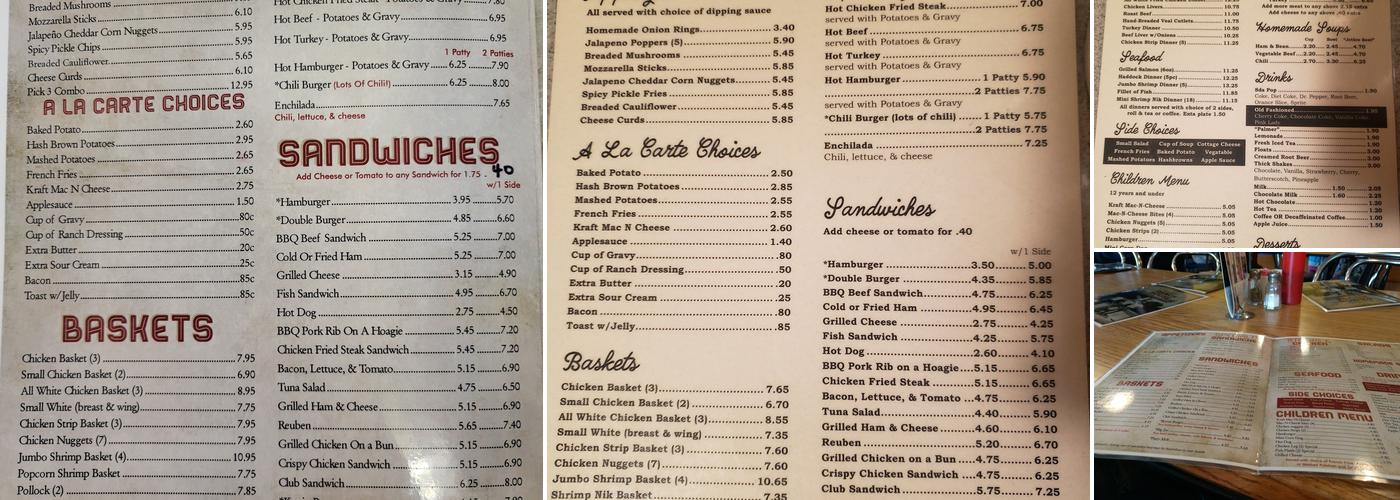 Merricks Ranch House Menu