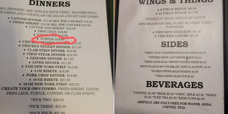 Griffis Cafe Menu