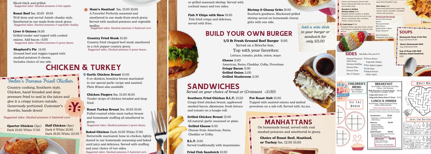 Yoder's Restaurant & Amish Village Menu