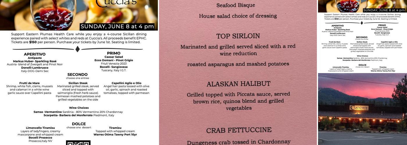 Cuccia's Menu