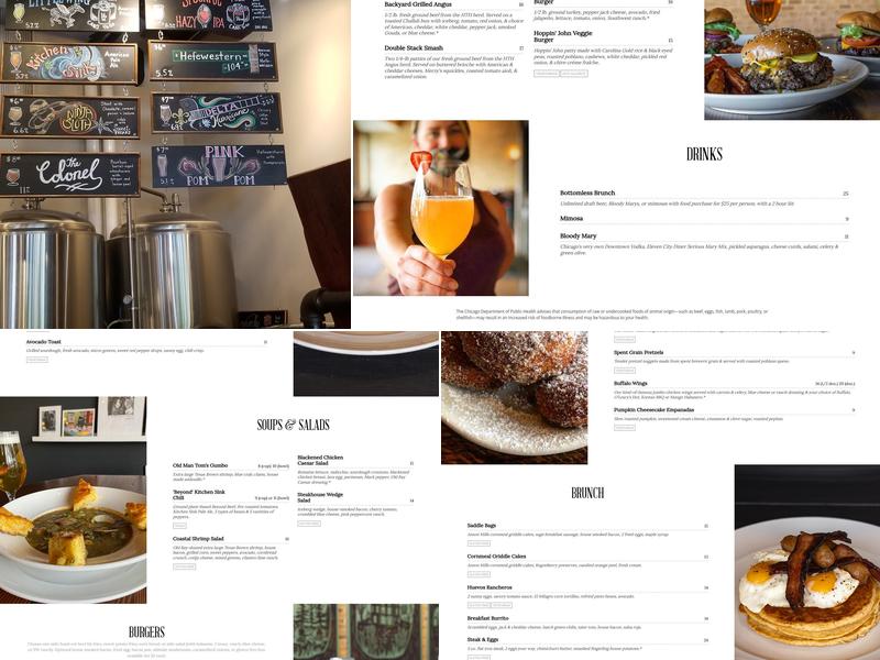 Horse Thief Hollow Menu