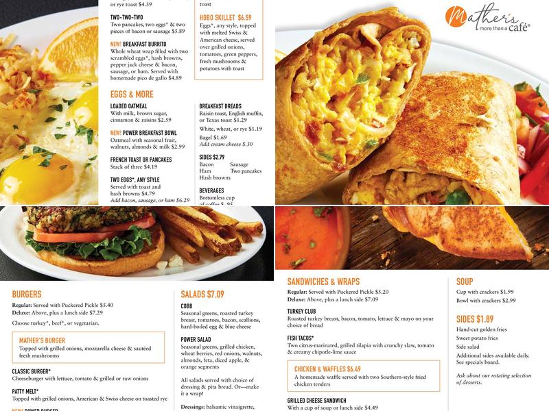 Mather’s—More Than a Café Menu