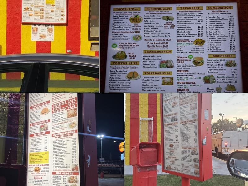 Western Tacos Menu