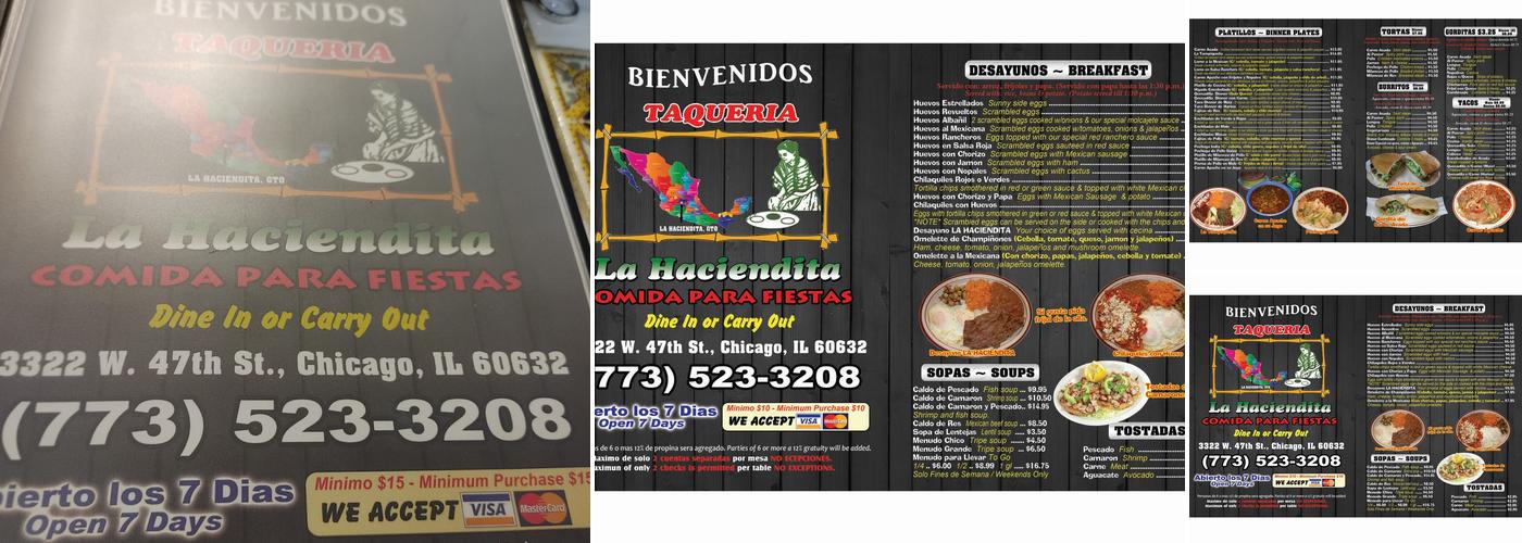La Haciendita Taquería Restaurant Menu