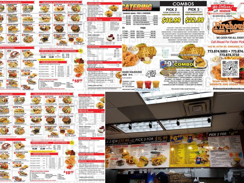 Firehouse Steak and Lemonade Menu