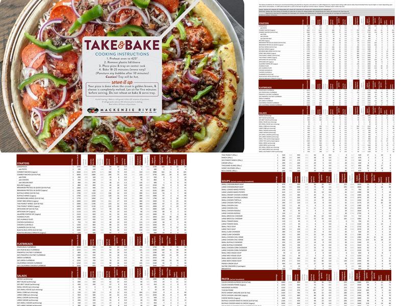 MacKenzie River Pizza, Grill & Pub Menu