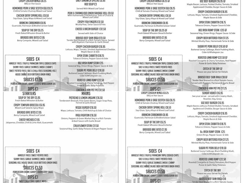 Mulholland's on the Square Menu