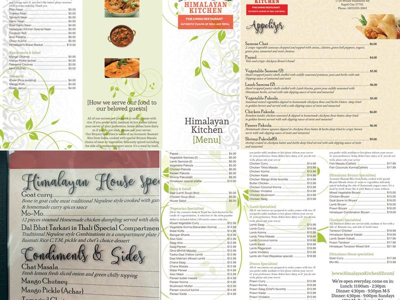 Himalayan Kitchen Menu