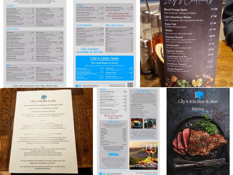 Lily's Kitchen & Bar Menu