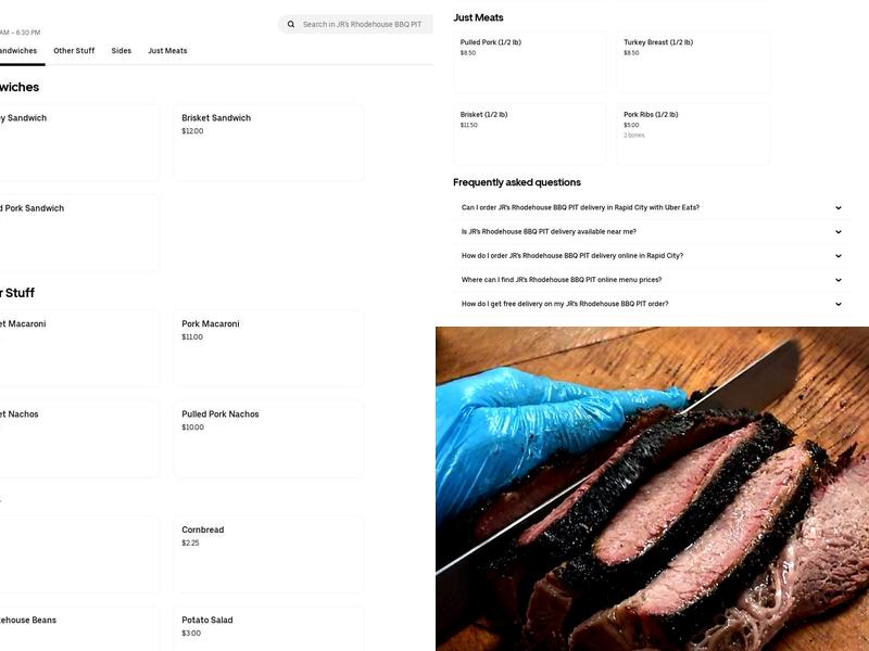 J.R.'s Rhodehouse BBQ PIT Menu