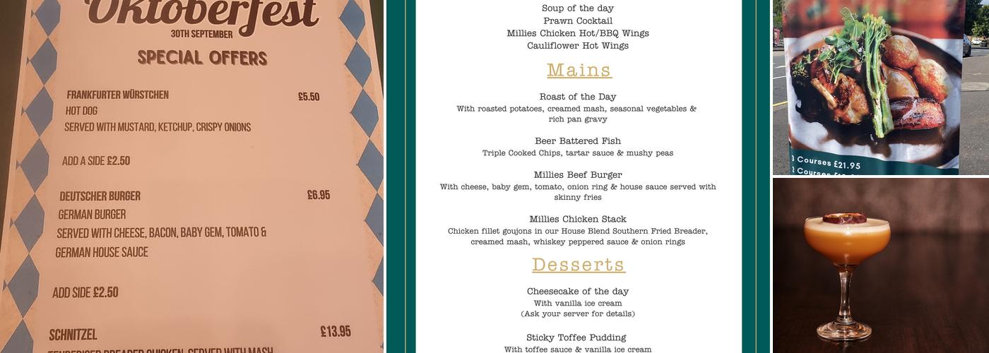 Millies Public House and Kitchen Menu