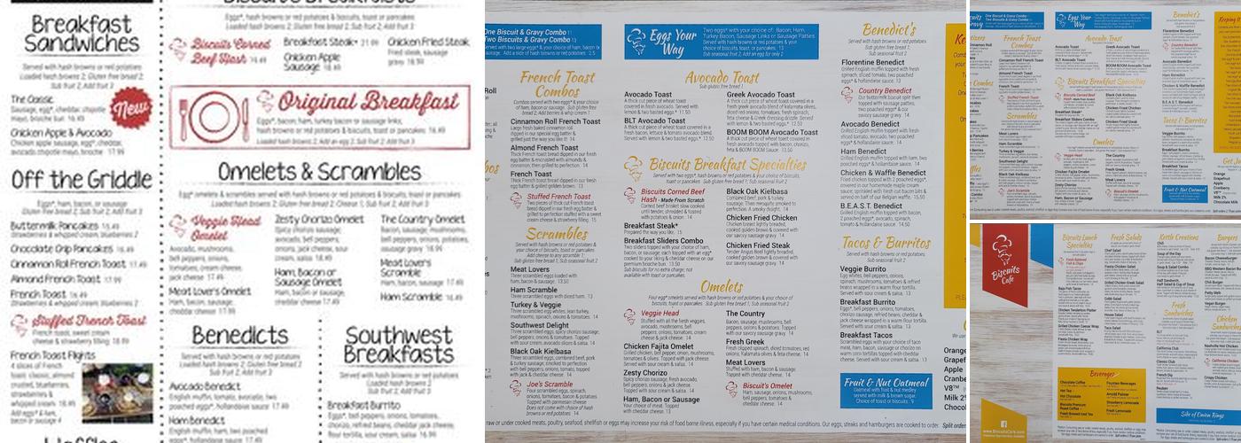 Biscuits Cafe Inc Menu