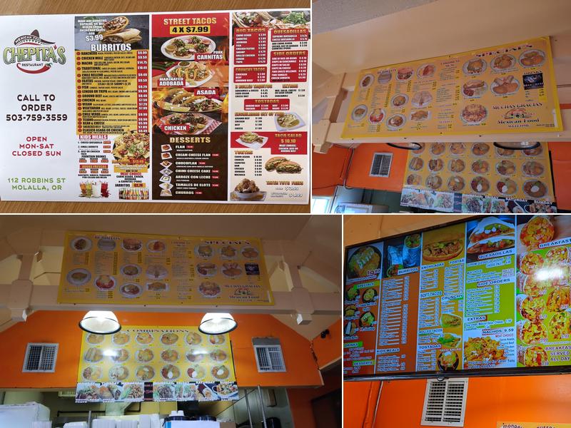 Chepita’s Mexican Restaurant Menu