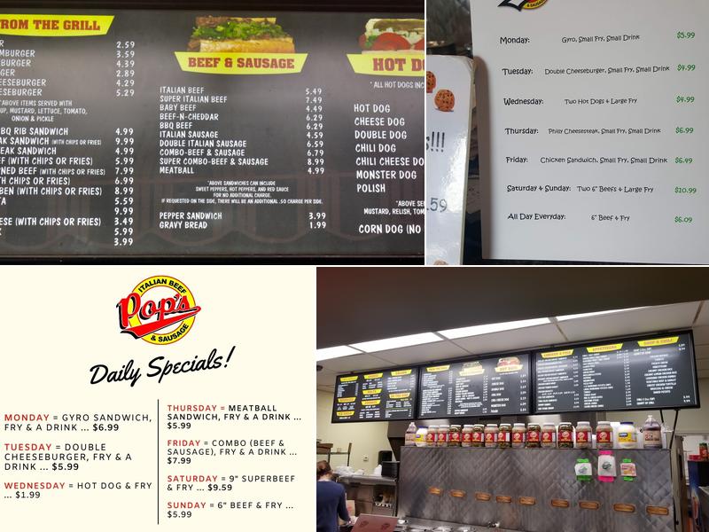 Pop's Italian Beef Menu