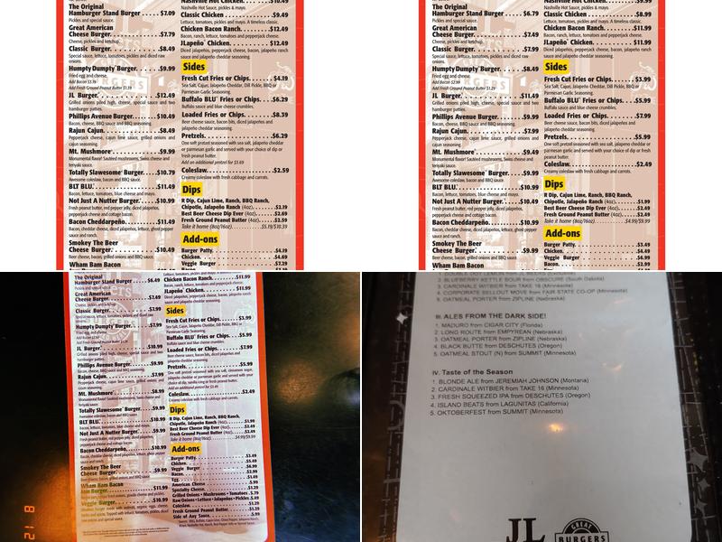 JL Beers Menu