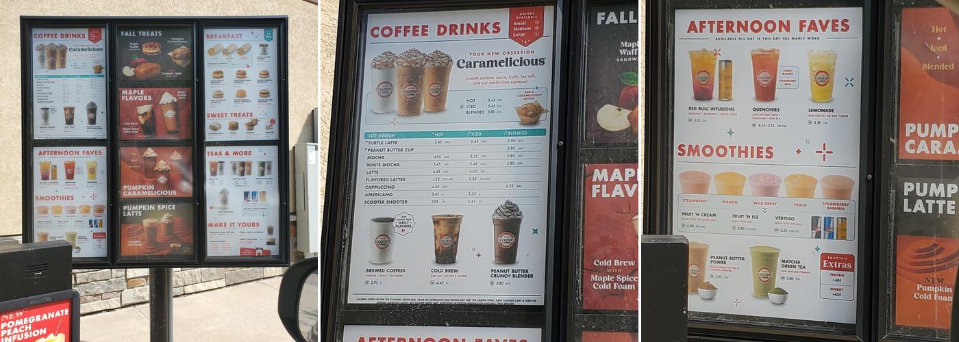Scooter's Coffee Menu