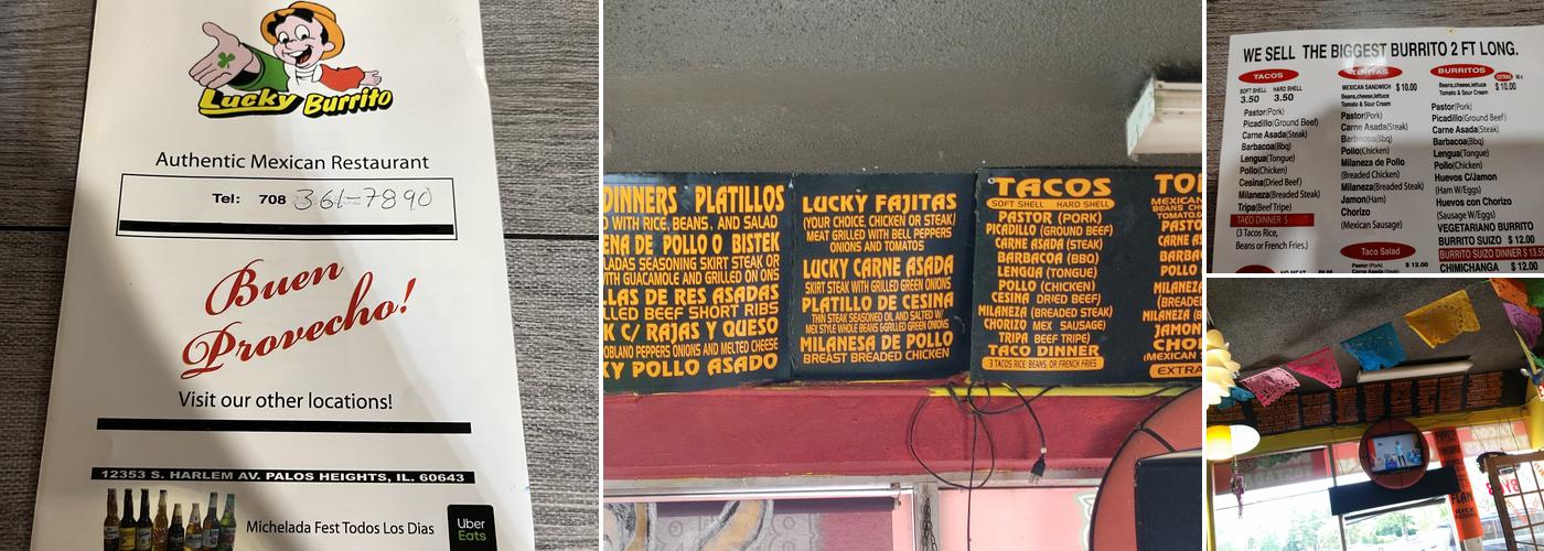 Lucky Burrito Menu