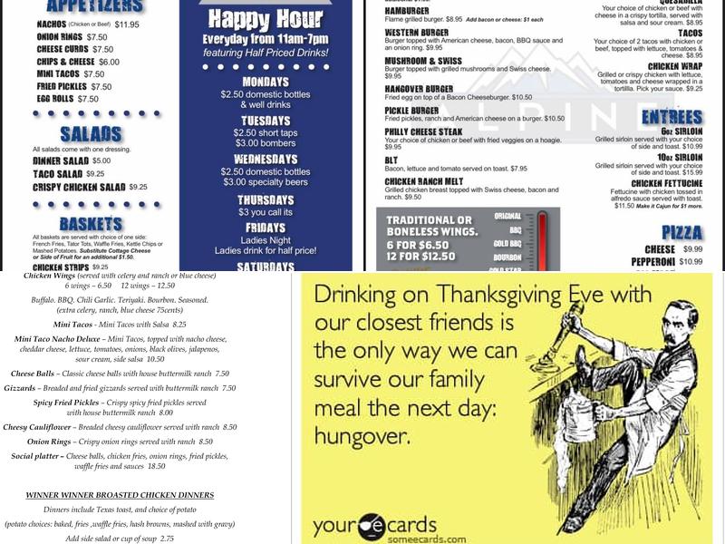 Alpine Inn Menu