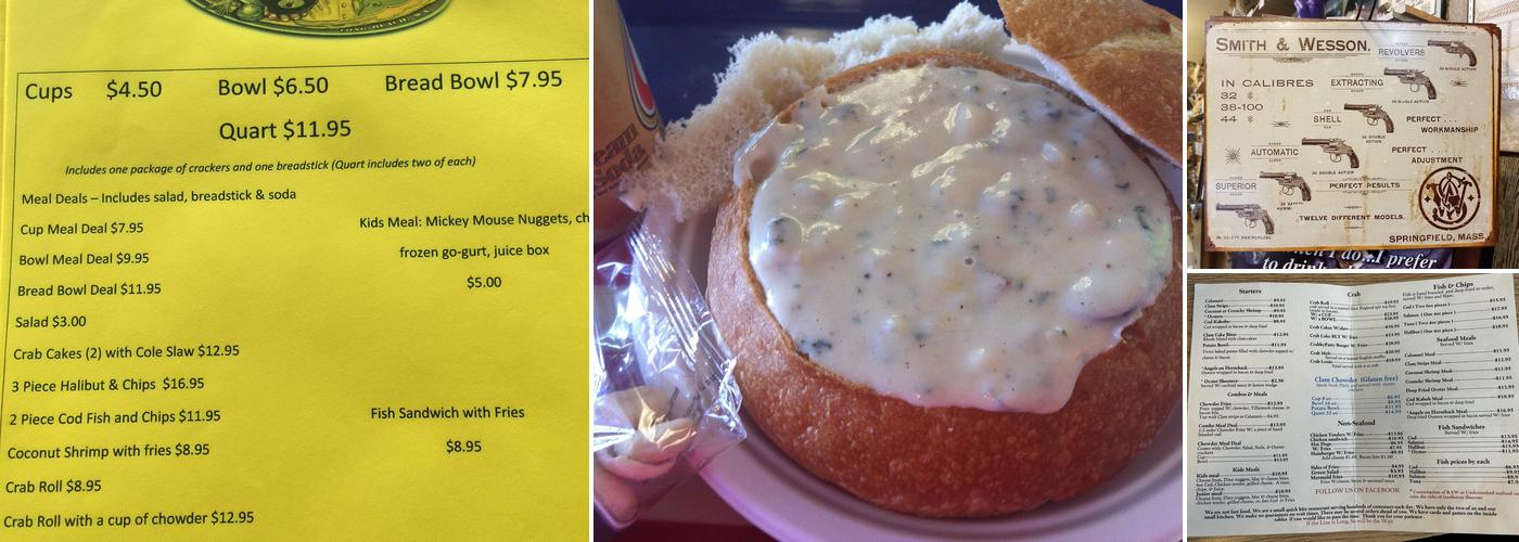 Captain Bob’s Chowder Sisters Menu