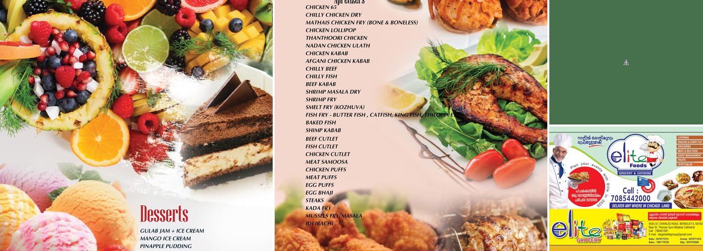 Elite Indian Catering Menu