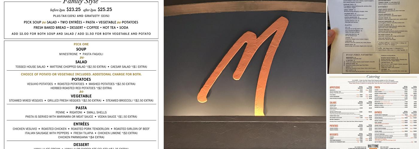 Mattone Menu