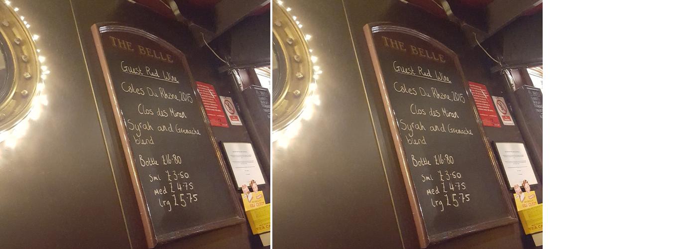 The Belle Menu